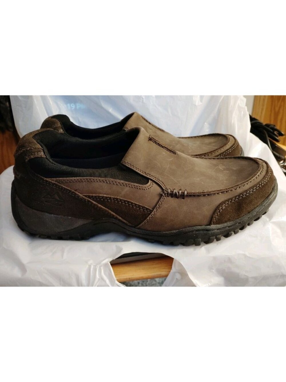 Nunn Bush Portage Shoes Men’s Size 8.5 W Brown All Terrain Comfort Slip On Shoes